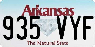 AR license plate 935VYF