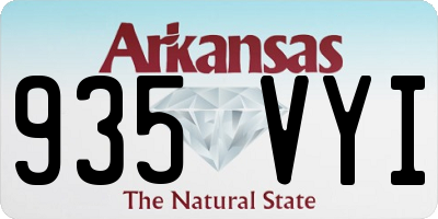 AR license plate 935VYI