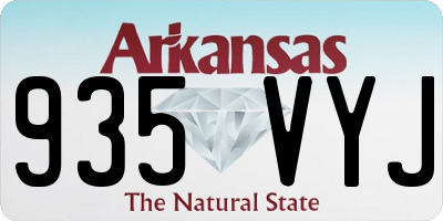 AR license plate 935VYJ