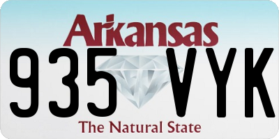 AR license plate 935VYK