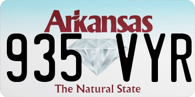 AR license plate 935VYR