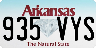 AR license plate 935VYS