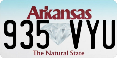 AR license plate 935VYU