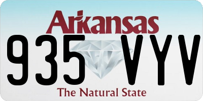 AR license plate 935VYV