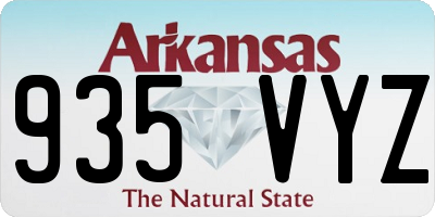 AR license plate 935VYZ
