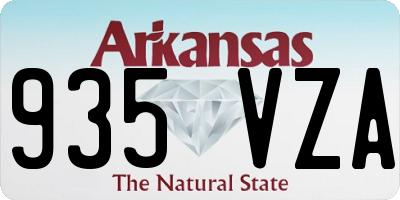 AR license plate 935VZA