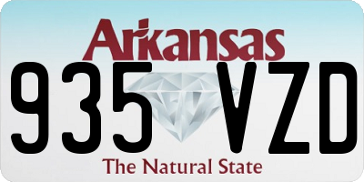 AR license plate 935VZD