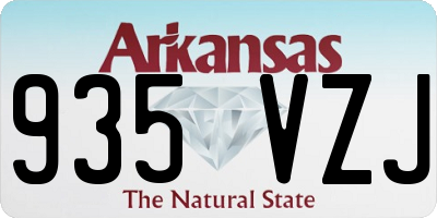 AR license plate 935VZJ