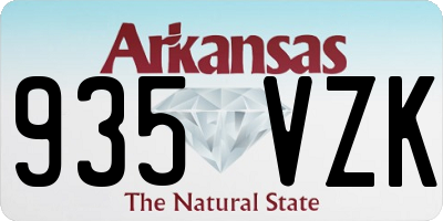 AR license plate 935VZK