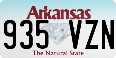 AR license plate 935VZN