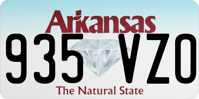 AR license plate 935VZO