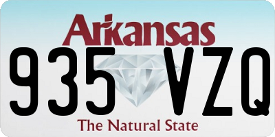 AR license plate 935VZQ