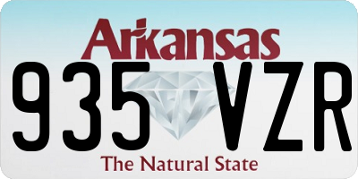 AR license plate 935VZR