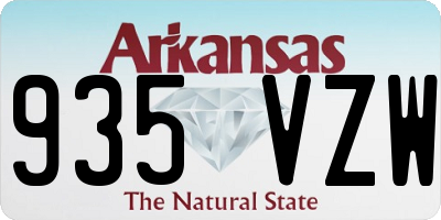 AR license plate 935VZW