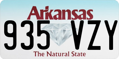 AR license plate 935VZY