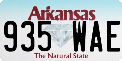AR license plate 935WAE