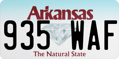 AR license plate 935WAF