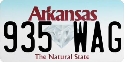 AR license plate 935WAG
