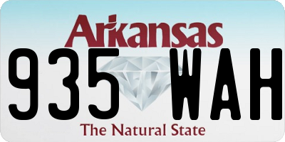 AR license plate 935WAH