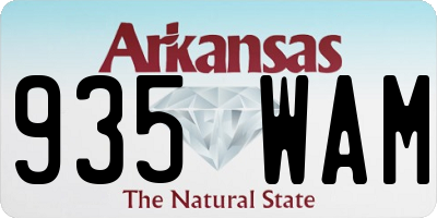 AR license plate 935WAM