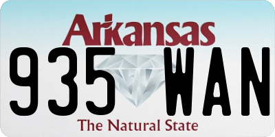 AR license plate 935WAN