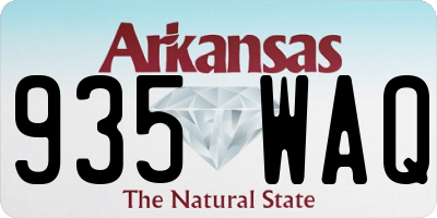 AR license plate 935WAQ