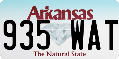 AR license plate 935WAT