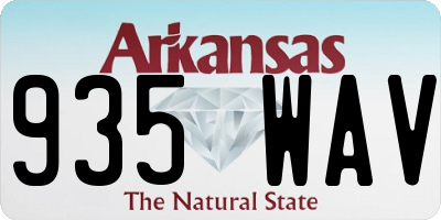 AR license plate 935WAV
