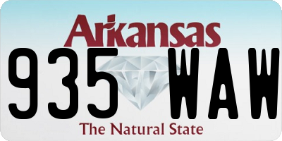 AR license plate 935WAW