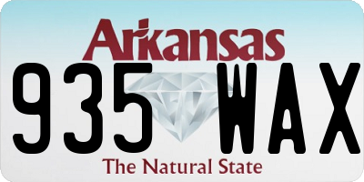 AR license plate 935WAX