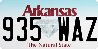 AR license plate 935WAZ