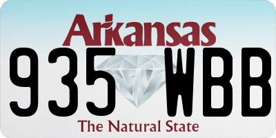 AR license plate 935WBB