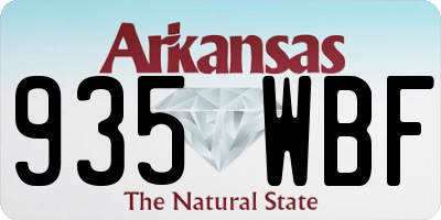 AR license plate 935WBF