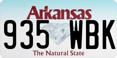 AR license plate 935WBK