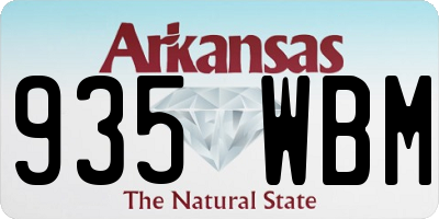 AR license plate 935WBM