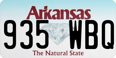 AR license plate 935WBQ