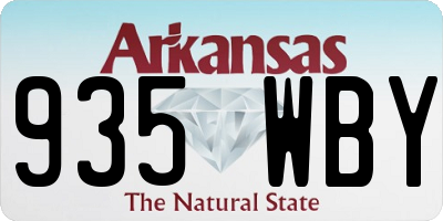 AR license plate 935WBY