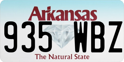 AR license plate 935WBZ