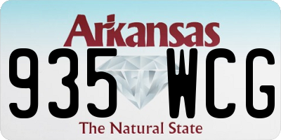 AR license plate 935WCG