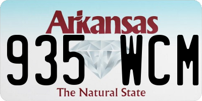 AR license plate 935WCM