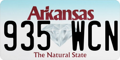 AR license plate 935WCN