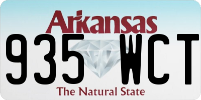 AR license plate 935WCT