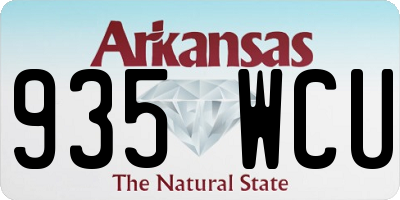 AR license plate 935WCU