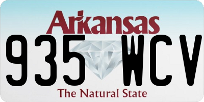 AR license plate 935WCV