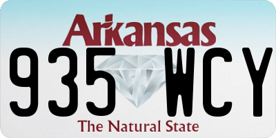 AR license plate 935WCY