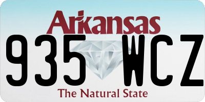 AR license plate 935WCZ