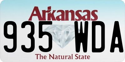 AR license plate 935WDA