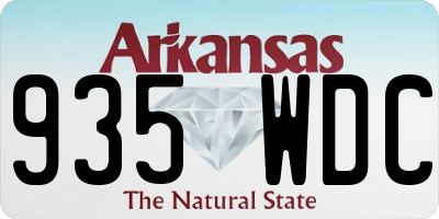 AR license plate 935WDC