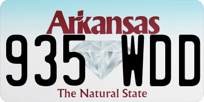 AR license plate 935WDD