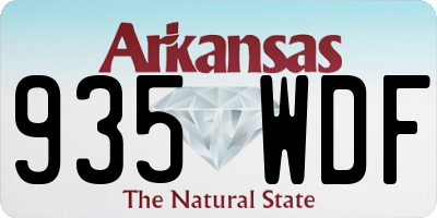 AR license plate 935WDF